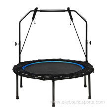 Folding Fitness Trampoline Height Adjustable Safety Handrail